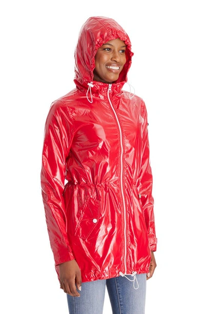 Shop Modern Eternity Waterproof Convertible 3-in-1 Maternity Raincoat In Red
