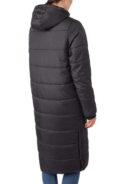 Shop Modern Eternity 3-in-1 Long Quilted Waterproof Maternity Puffer Coat In Black