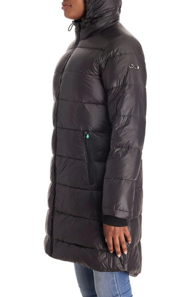Modern Eternity 3-in-1 Waterproof Quilted Down & Feather Fill Maternity Puffer Coat In Black