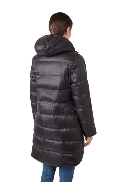 Shop Modern Eternity 3-in-1 Waterproof Quilted Down & Feather Fill Maternity Puffer Coat In Black