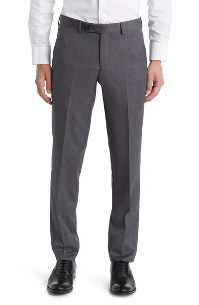 Shop Ted Baker Jerome Soft Constructed Wool Tapered Dress Pants In Grey