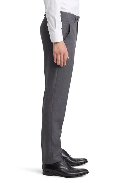 Shop Ted Baker Jerome Soft Constructed Wool Tapered Dress Pants In Grey