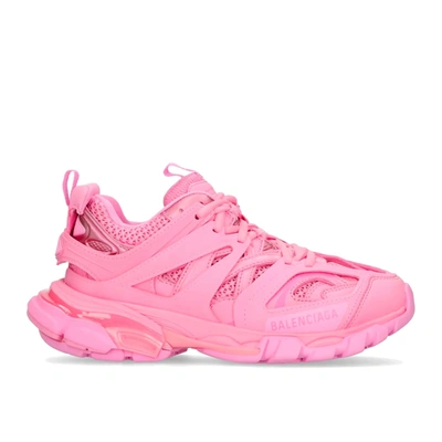 Shop Balenciaga Logo Track Sneakers In Pink