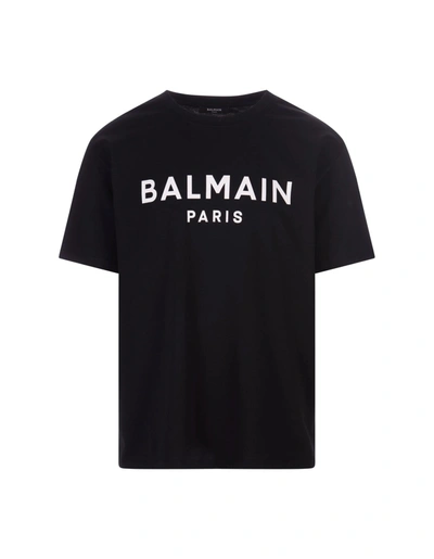 Shop Balmain Black T-shirt With Logo In Nero