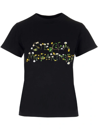 Shop Stella Mccartney Dandelion T-shirt In Black