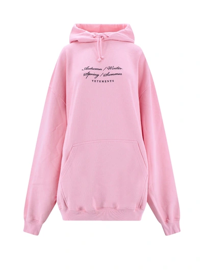 Shop Vetements Sweatshirt In Pink