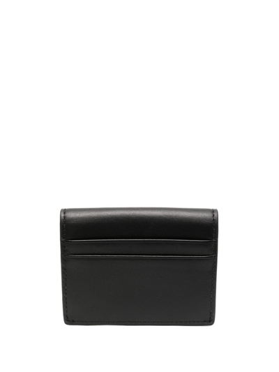 Shop Michael Michael Kors Hailton Legacy Leather Wallet In Black