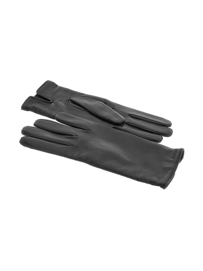 Shop Ferragamo Lined Cashmere Gloves In Black