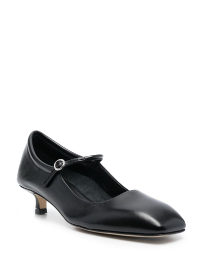 Shop Aeyde Ines 40mm Leather Pumps In Black