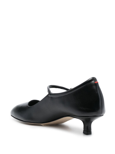 Shop Aeyde Ines 40mm Leather Pumps In Black