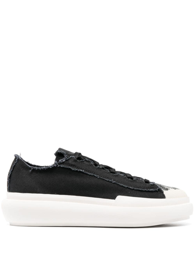 Shop Y-3 Nizza Low Canvas Sneakers In Black