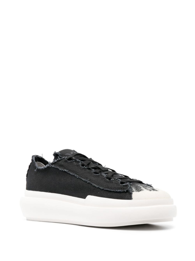 Shop Y-3 Nizza Low Canvas Sneakers In Black