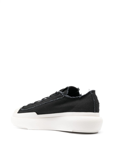 Shop Y-3 Nizza Low Canvas Sneakers In Black