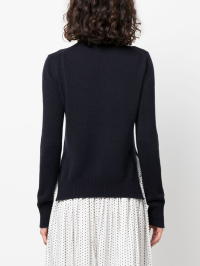 Plan C Roll-neck Cashmere Jumper In Blue