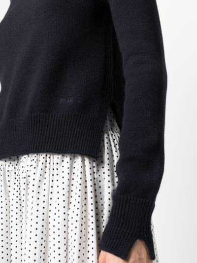 Plan C Roll-neck Cashmere Jumper In Blue