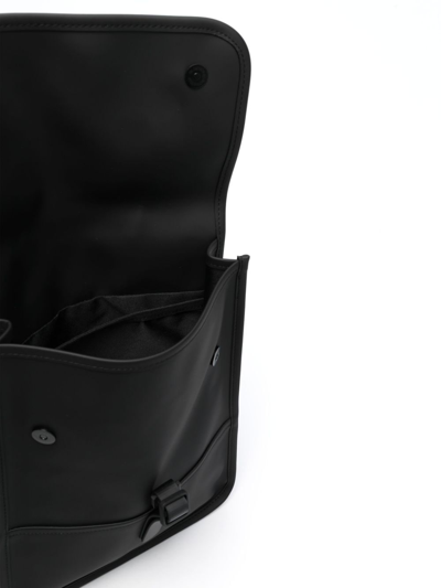 Shop Rains Lobster-fastening Flap Backpack In Black