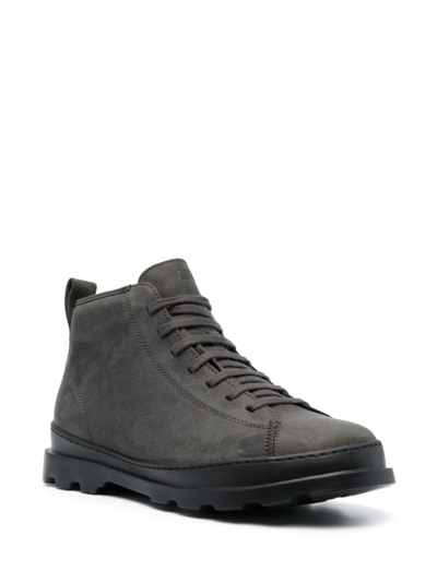 Camper Brutus Lace-up Ankle Boots In Grey