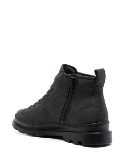 Camper Brutus Lace-up Ankle Boots In Grey