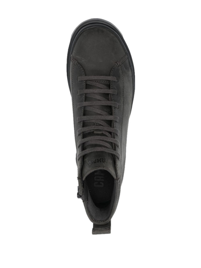 Camper Brutus Lace-up Ankle Boots In Grey