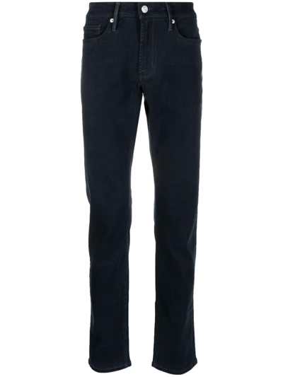 Shop Frame L'homme Slim Low-rise Jeans In Blue