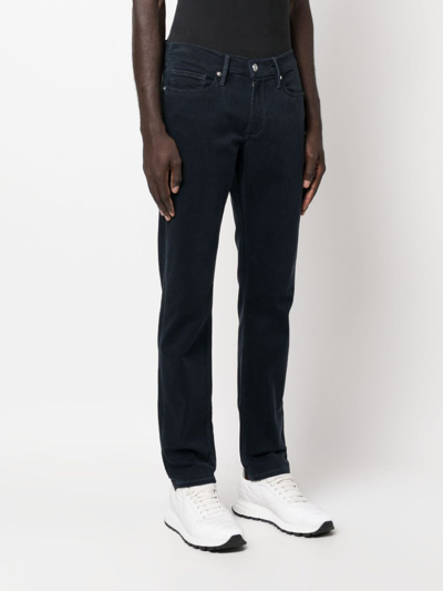 Shop Frame L'homme Slim Low-rise Jeans In Blue