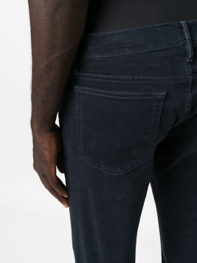 Shop Frame L'homme Slim Low-rise Jeans In Blue