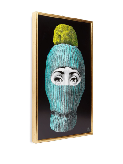 Fornasetti Lux Gstaad Wooden Panel In Blue