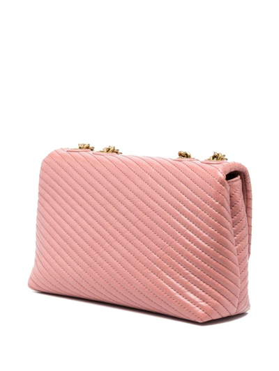 Shop Tory Burch Kira Quilted Leather Shoulder Bag In Pink