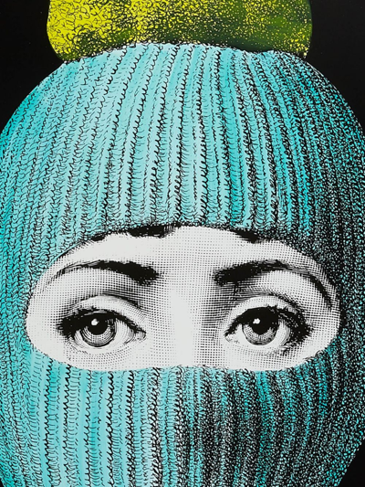 Fornasetti Lux Gstaad Wooden Panel In Blue