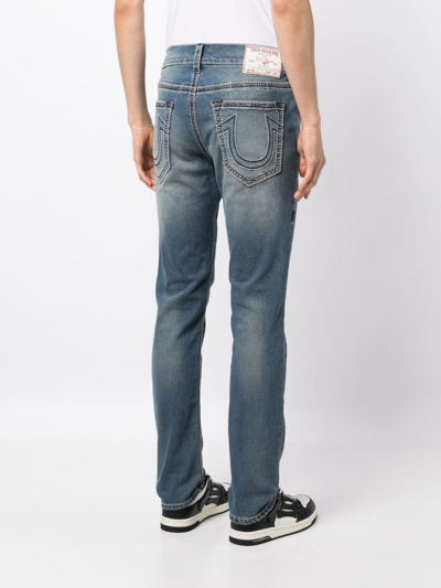 Shop True Religion Super Q Slim-fit Jeans In Blue