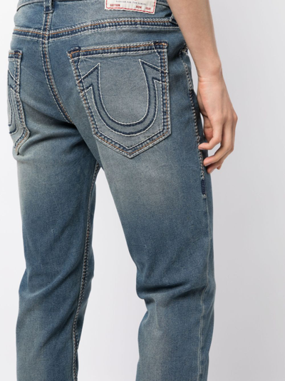 Shop True Religion Super Q Slim-fit Jeans In Blue