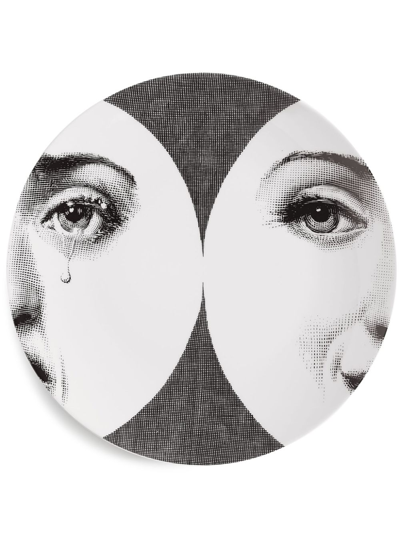 Shop Fornasetti Variazioni N.280 Wall Plate In Black