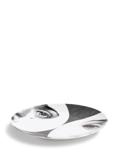 Fornasetti Wall Plate Tema E Variazioni N.280 In Black