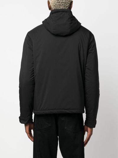 Shop Fay Drawstring Hooded Jacket In Black