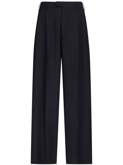 Shop Marni Tropical Tailored Wool Trousers In Black