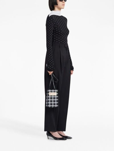 Marni Wide Leg Trousers Clothing In Black
