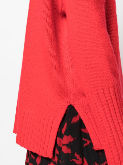 Shop Zadig & Voltaire Alma Intarsia-knit Wool Jumper In Red