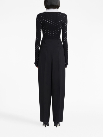 Marni Wide Leg Trousers Clothing In Black