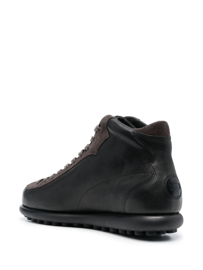 Shop Camper Pelotas Ariel Leather Sneakers In Black