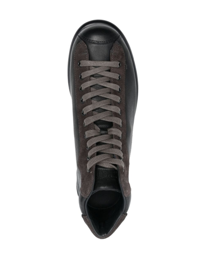 Shop Camper Pelotas Ariel Leather Sneakers In Black