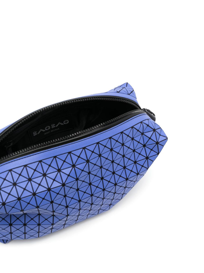 Shop Bao Bao Issey Miyake Saddle Geometric-pattern Shoulder Bag In Purple