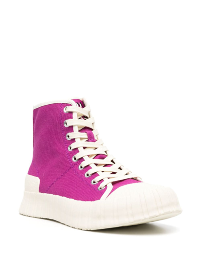 Camperlab Roz Canvas High-top Sneakers In Pink