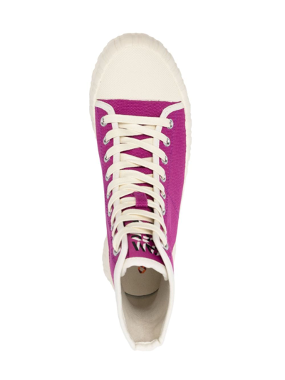 Camperlab Roz Canvas High-top Sneakers In Pink