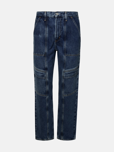 Shop Agolde Blue Cotton Cargo Jeans