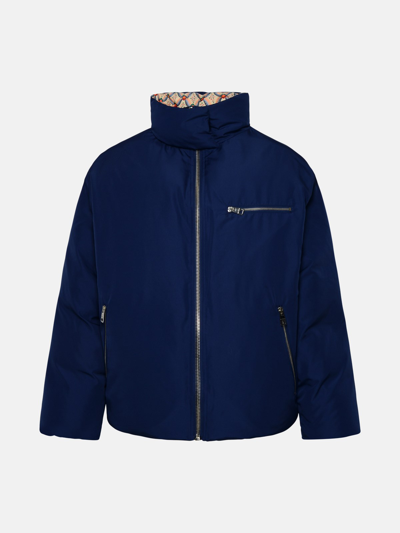 Shop Etro Blue Polyester Jacket
