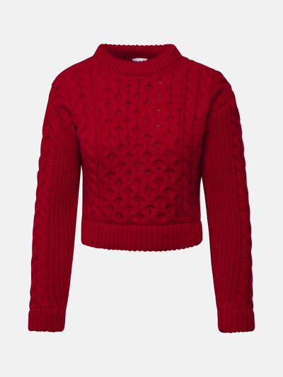 Shop Patou Red Wool Blend Sweater