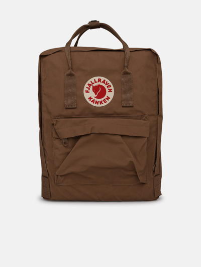 Shop Fjall Raven Kanken Khaki Vinylon Backpack In Brown