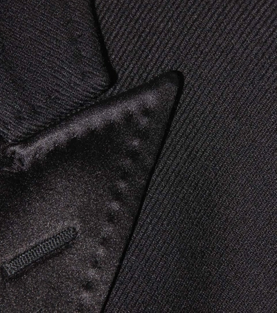 Shop Saint Laurent Double-breasted Wool Coat In Black