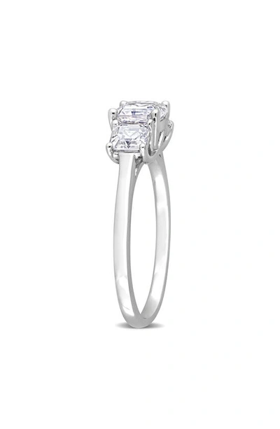 Delmar Octagon Cut & Asscher Cut Moissanite Ring In White