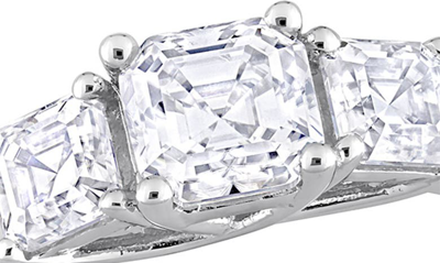 Shop Delmar Octagon Cut & Asscher Cut Moissanite Ring In White